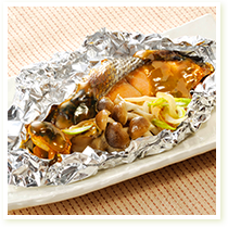 鮭ときのこのみそホイル焼き